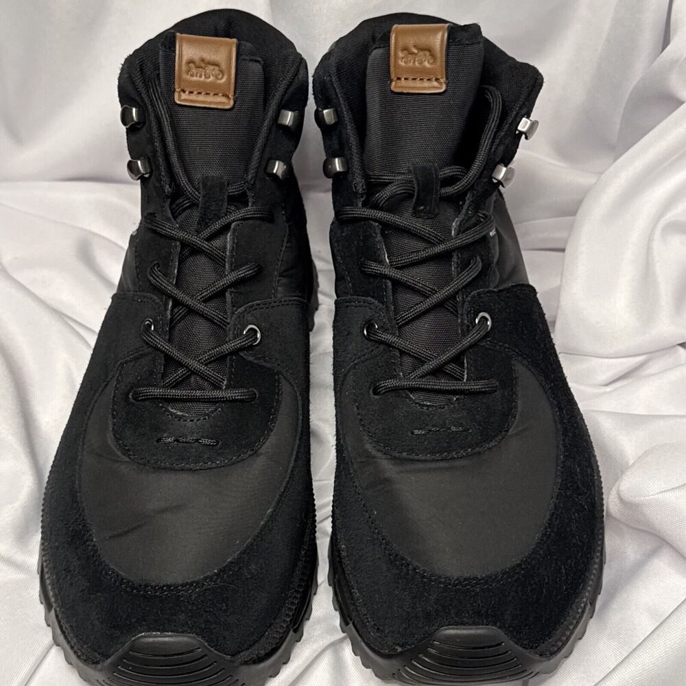 Coach C250 Cordura Mesh & Suede Hiker boot in Black Size 11D great #1034
